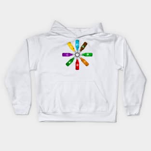 Zombie 8 Perk Pinwheel on Crème Kids Hoodie